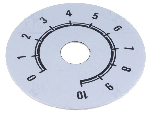 Schaal; Bereik: 0 ÷ 10; Ø50mm; Øgat: 10mm; aluminium