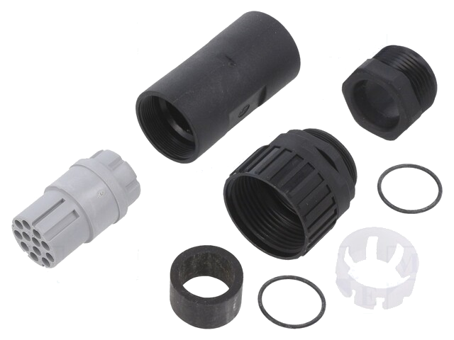 Connector: DIN 43651; stekker; NR; vrouwelijk; PIN: 12; contactloos