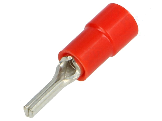 Uiteinde: naald; Ø: 1,8mm; 0,25÷1,5mm2; klemmen; voor draad; rood