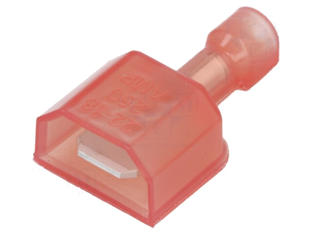 Connector: vlak; 6,3mm; 0,8mm; mannelijk; 0,3÷0,9mm2; klemmen; rood