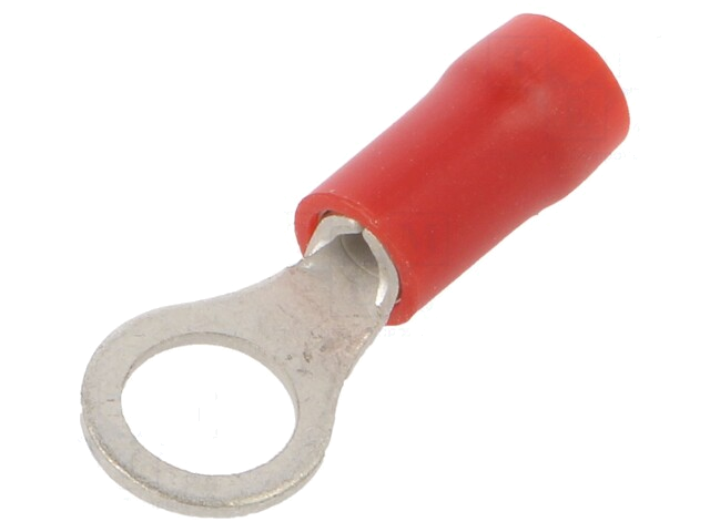 Uiteinde: oog; M5; Ø: 5,3mm; 0,25÷1,5mm2; klemmen; voor draad; rood