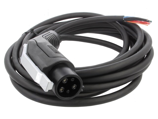 Kabel: eMobility; 1x10AWG,4x12AWG,5x22AWG; 250V; 12kW; IP44; 7,6m