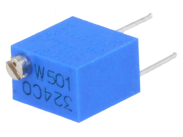 Potentiometer: montage-; staand,meerslagen; 500Ω; 250mW; ±10%