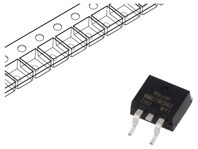 Transistor: N-MOSFET; unipolair; TO263