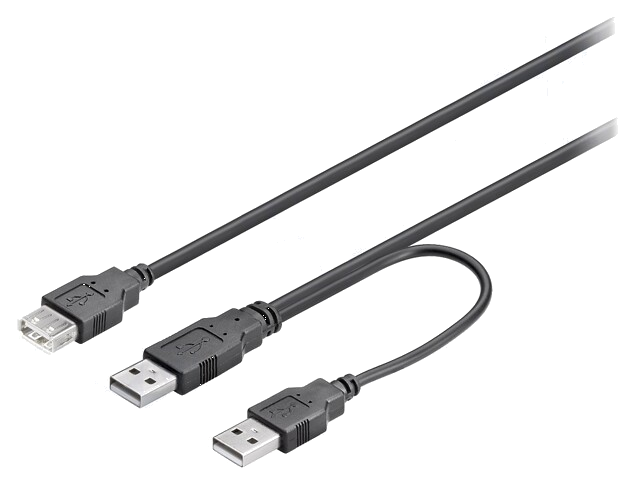 Kabel; High Speed,USB 2.0; USB-A aansluiting,USB-A-stekker x2