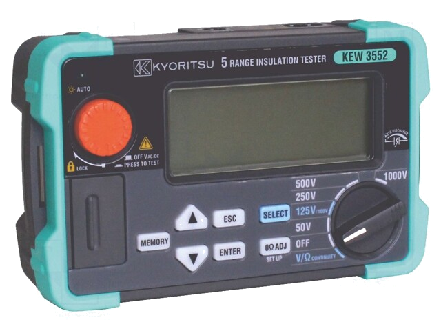 Meter: isolatieweerstand; LCD; VAC: 2÷600V; VDC: 2÷600V; IP40