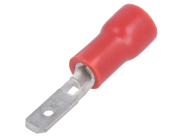 Connector: vlak; 2,8mm; 0,5mm; mannelijk; 0,5÷1mm2; klemmen; rood