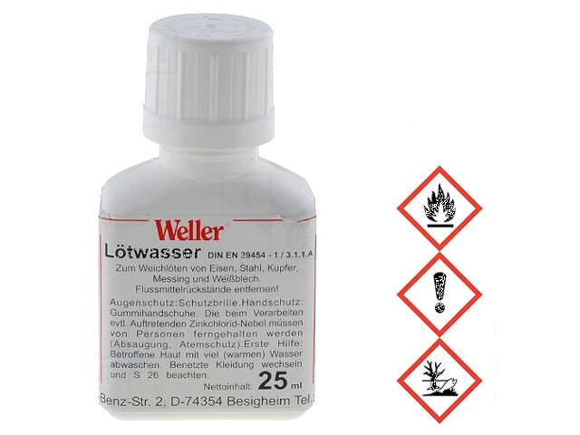 Flux: zonder vioolhars; vloeistof; 25ml; Signaalwoord: Gevaar