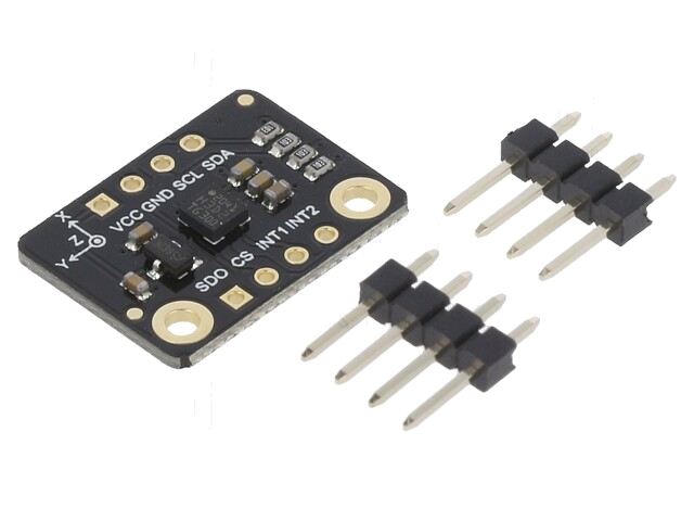 Sensor: Versnellingsmeter; 3,3VDC; I2C,SPI; H3LIS200DL; Inom: 10uA