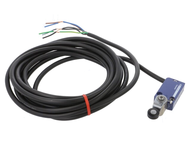 Eindschakelaar; hefboom R 34,4mm, kunststof rol Ø16mm; NO + NC