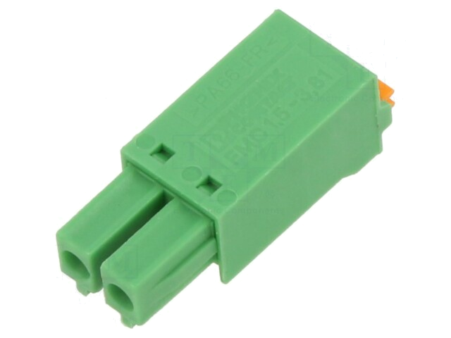 Ontkoppelbare terminal strip; 3,81mm; banen: 2; recht; stekker