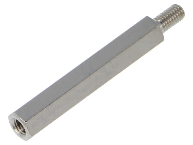Afstandsbus; 30mm; Int.schroefdraad: M3; Ext.schroefdraad: M3