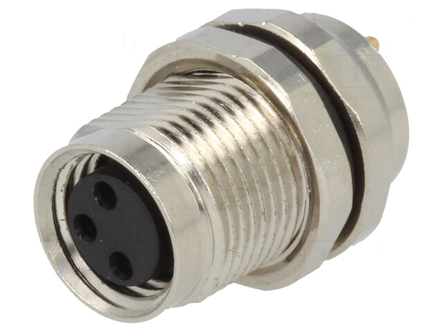 Connector: M8; vrouwelijk; PIN: 3; recht; voor paneel; contact; 3A