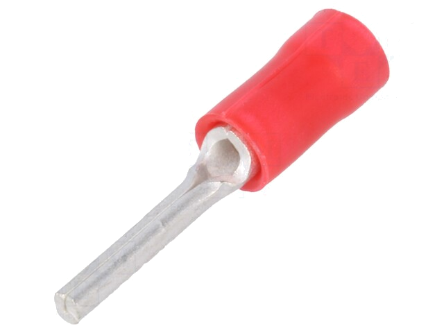 Uiteinde: naald; Ø: 1,8mm; 0,3÷1,42mm2; klemmen; voor draad; rood