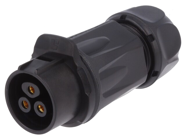 Connector: rond; stekker; maat 20; 02; vrouwelijk; PIN: 3; verguld