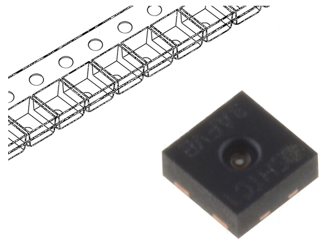 Sensor: temperatuur en vochtigheid; 0÷100%RH; -40÷125°C; DFN2x2