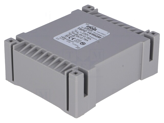 Transformator: ingegoten; 14VA; 230VAC; 9V; 9V; 780mA; 780mA; PCB