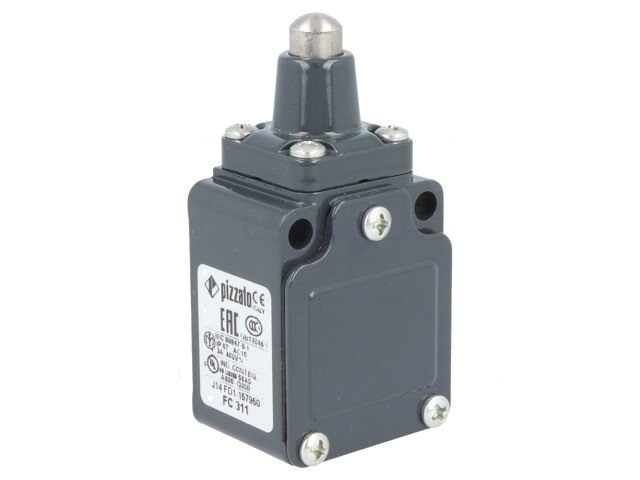 Eindschakelaar; pin Ø10mm; NO + NC; 6A; 400VAC; PG11; IP67