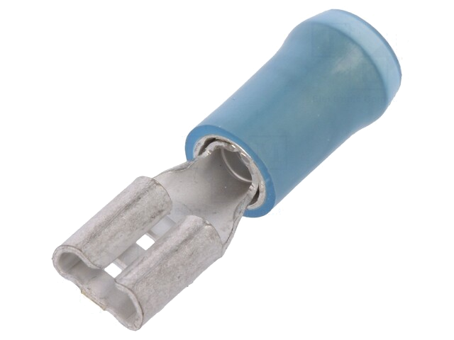 Connector: vlak; 4,8mm; 0,8mm; vrouwelijk; 1÷2,5mm2; klemmen; blauw
