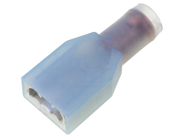 Connector: vlak; 6,3mm; 0,8mm; vrouwelijk; 2,5÷3mm2; klemmen; blauw