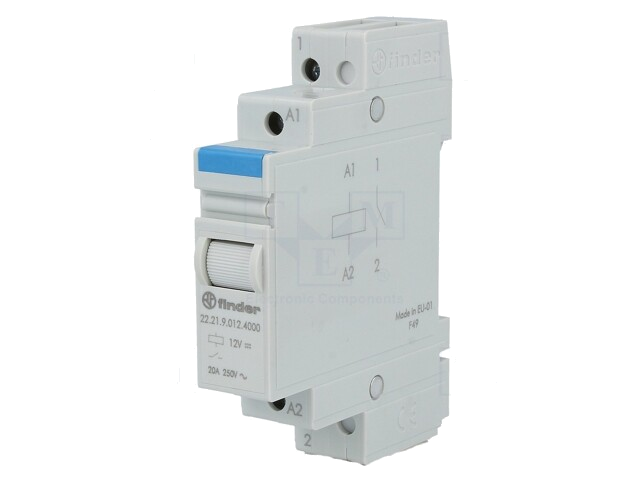 Relais: installatie; monostabiel; NO; Uspoel: 12VDC; op DIN-rail