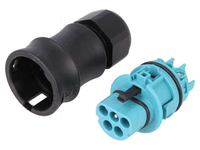 Connector: rond; stekker; RST; mannelijk; PIN: 5; verzilverd; 20A