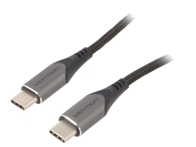 Kabel; USB 2.0; USB-C-stekker,aan beide zijden; 0,5m; zwart; 60W
