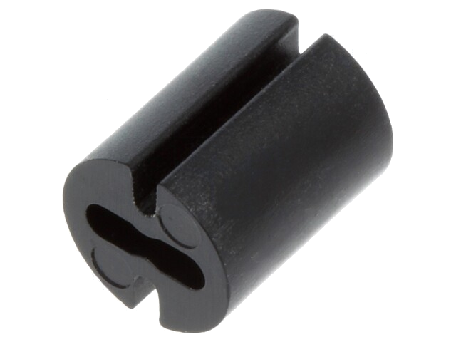 Afstandbus; LED; Øext: 4,8mm; ØLED: 3mm; L: 6mm; zwart; UL94V-0