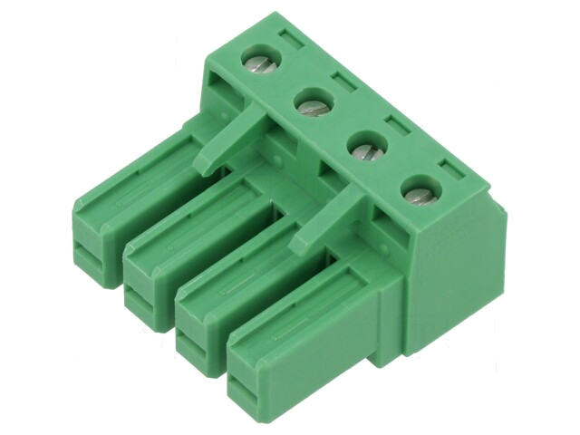 Ontkoppelbare terminal strip; 7,62mm; banen: 4; recht; stekker