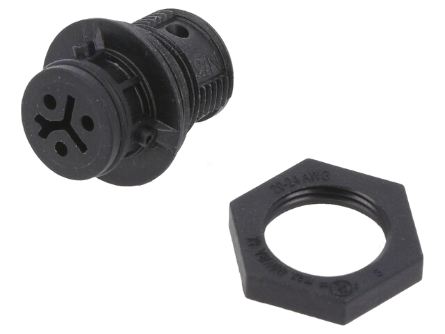 Connector: rond; contact; RST; vrouwelijk; PIN: 3; verzilverd; 8A