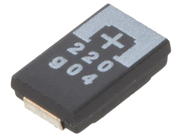 Condensator: tantaal-polymeer; 220uF; 4VDC; TPE; SMD; ±20%; 2000h