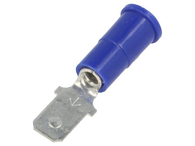 Connector: vlak; 4,8mm; 0,5mm; mannelijk; klemmen; voor draad