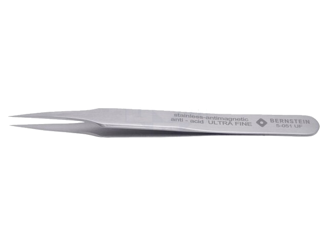 Pincet; 120mm; Bladen: smal; De vorm van de punt: scherp
