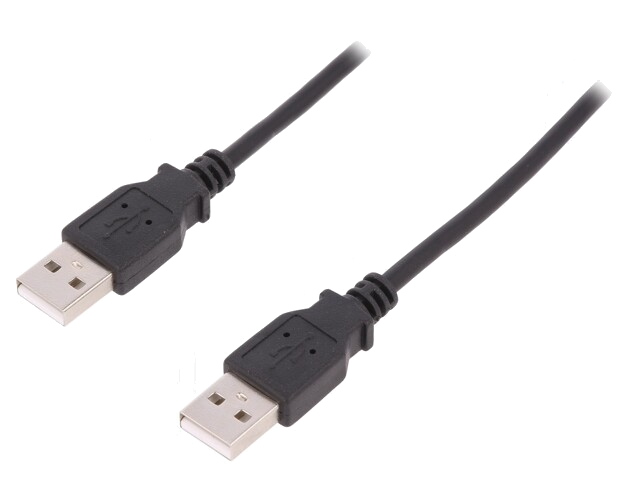Kabel; USB 2.0; USB-A-stekker,aan beide zijden; vernikkeld; 1,8m