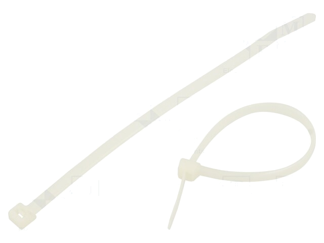 Kabelbinder; L: 160mm; W: 4,8mm; polyamide; 220N; natuurlijk; 100st.