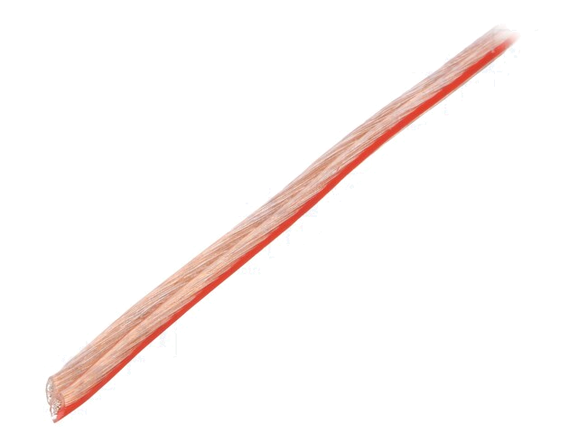Leiding: voor luidsprekers; koord; CCA; transparant; PVC; 0÷65°C