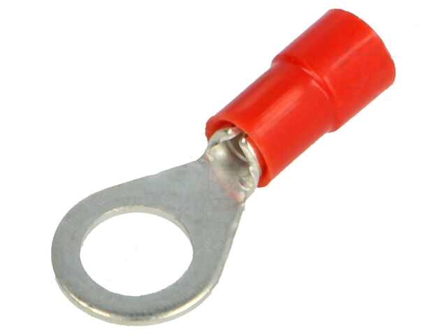 Uiteinde: oog; M6; Ø: 6,2mm; 0,25÷1,5mm2; klemmen; voor draad; rood