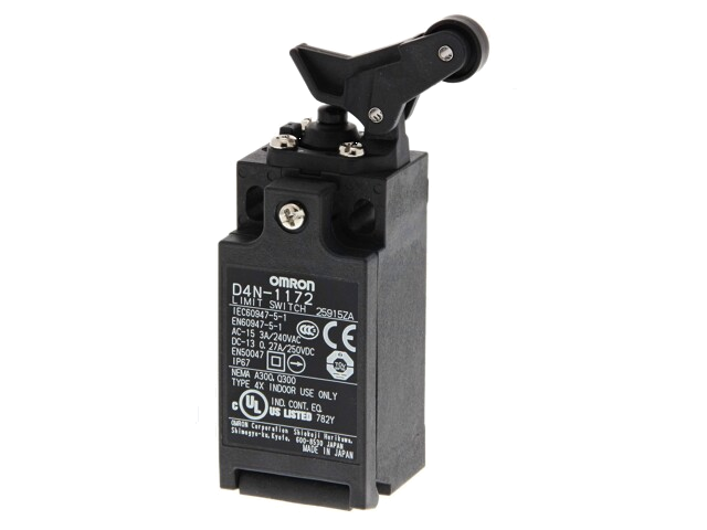 Eindschakelaar; hendel R 19mm, roller van metaal Ø12mm; 10A
