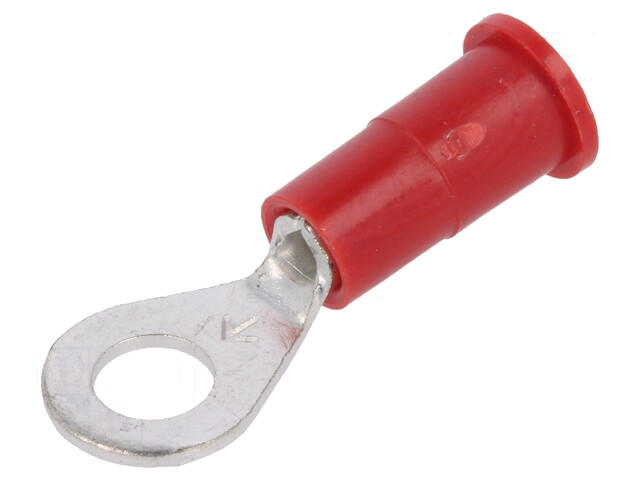 Uiteinde: oog; M4; Ø: 4,32mm; klemmen; voor draad; geïsoleerd; rood