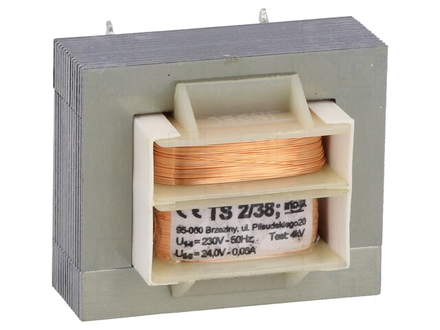 Transformator: netwerk; 2VA; 230VAC; 24V; 60mA; schroeven; IP00