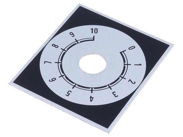Schaal; Bereik: 0 ÷ 10; 48x42mm; Øgat: 10mm; aluminium