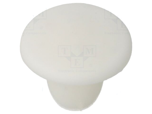 Afsluitdopje; H: 7mm; indrukken; Flensdiam: 11mm; wit; Ømont.op: 6mm