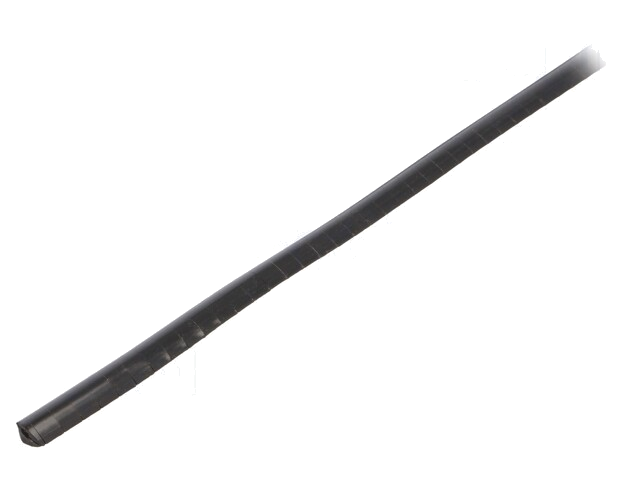 Randbescherming; PVC; L: 10m; zwart; H: 6mm; W: 4mm; -30÷70°C