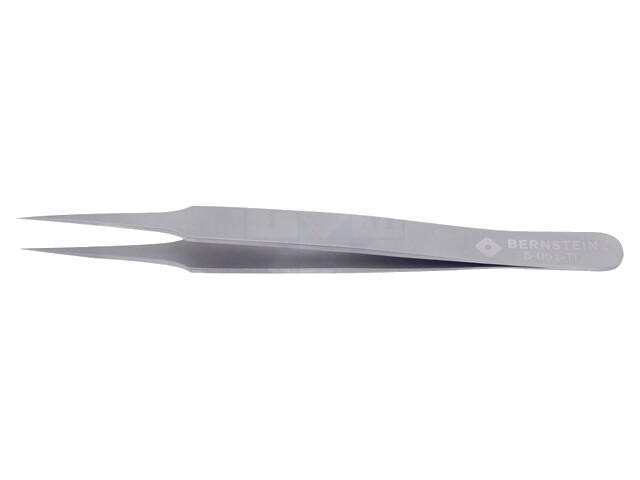 Pincet; 125mm; Bladen: smal; De vorm van de punt: scherp