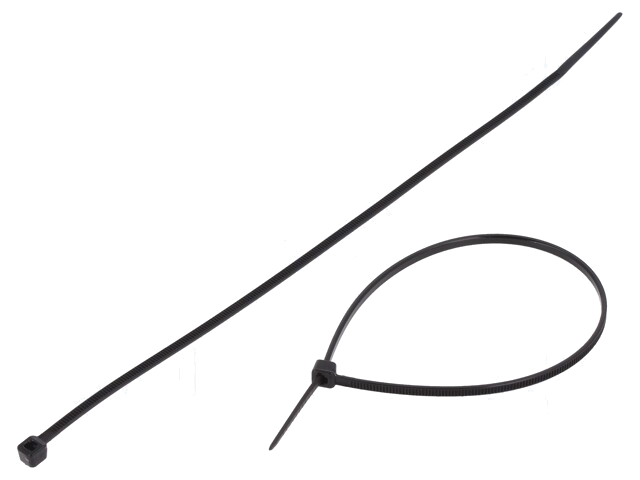 Kabelbinder; L: 203mm; W: 2,5mm; polyamide; 78,5N; zwart; Ømax: 55mm