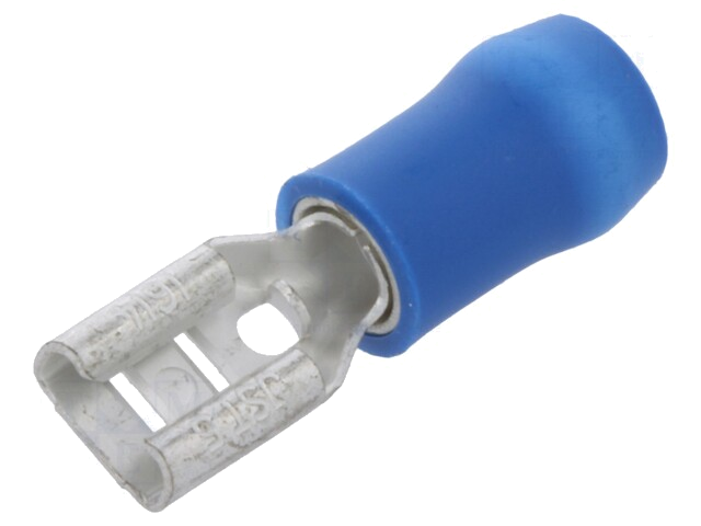 Connector: vlak; 4,8mm; 0,5mm; vrouwelijk; 1÷2,5mm2; klemmen; blauw