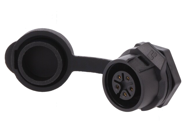 Connector: rond; contact; maat 16; 02; vrouwelijk; PIN: 5; verguld