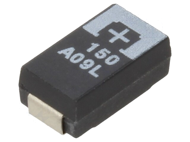 Condensator: tantaal-polymeer; 150uF; 10VDC; TPB; SMD; ±20%; 2000h