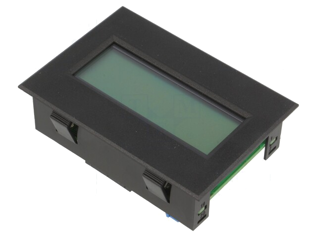 Display: LCD; alfanumeriek; 8x1; 77x54mm; LED; 9÷35VDC