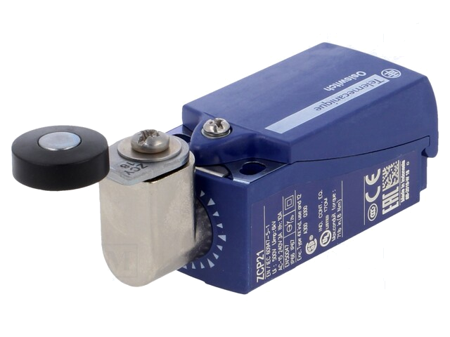 Eindschakelaar; hendel R 33mm, roller van kunststof Ø19mm